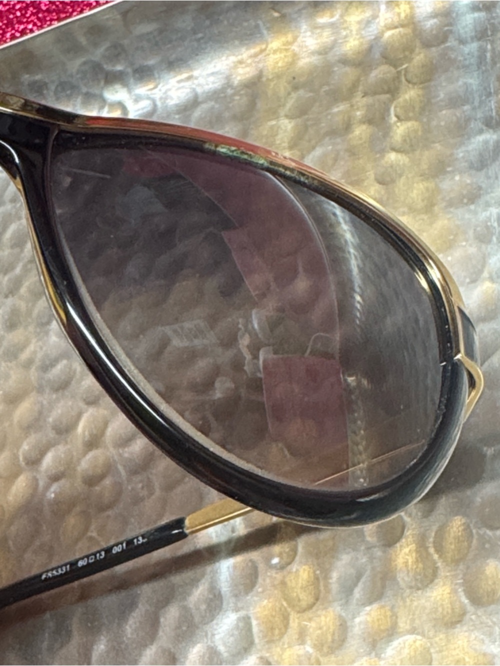 Vintage Fendi Black and Brown Gradient Oversized Aviator Sunglasses - Picture 9 of 14